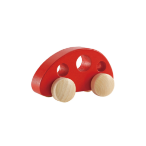Rode houten auto - auto - rood - hout - speelgoed - houten speelgoed - dn houten tol - de mouthoeve - boekel - baby - peuter - hape- rood