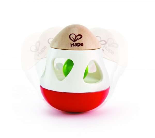 Bel rammelaar - hout - kunststof - speelgoed - houten speelgoed - dn houten tol - de mouthoeve - boekel - hape - baby