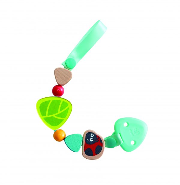 Lieveheersbeestje fopspeen Clip - Ladybug pacifer clip - lieveheersbeestje - speen - baby - hout - stof - speelgoed - houten speelgoed - dn houten tol - de mouthoeve - winkel - boekel - hape