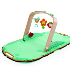 Draagbare baby gym - hommel - baby - draagbaar - speelgoed - houten speelgoed - dn houten tol - de mouthoeve - boekel - hape