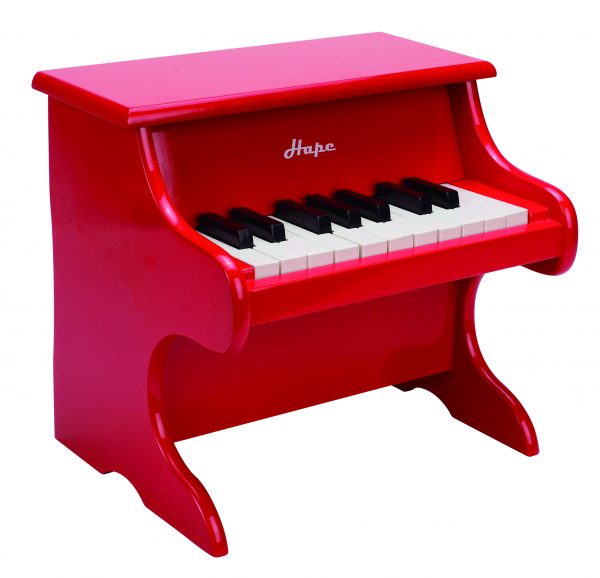 piano rood - piano - hout - muziek - instrument - peuter - kleuter - speelgoed - houten speelgoed - dn houten tol - de mouthoeve - boekel - winkel - hape