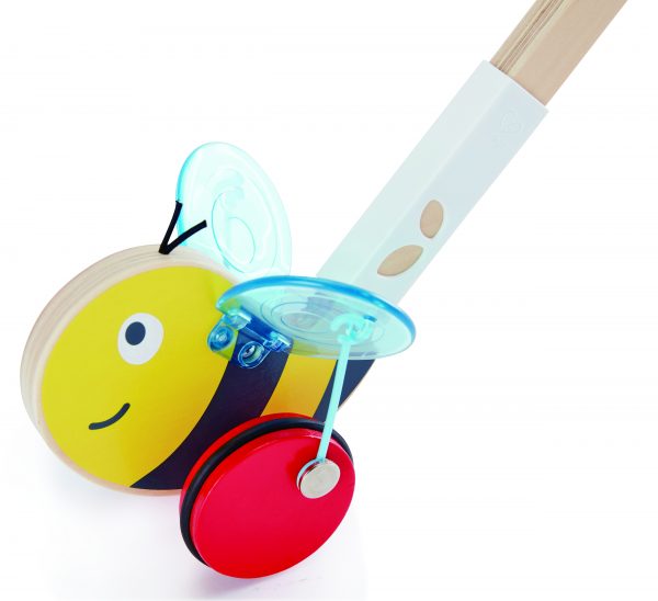 hommel duwstok - hommel - hout - speelgoed - houten speelgoed - winkel - dn houten tol - de mouthoeve - hape