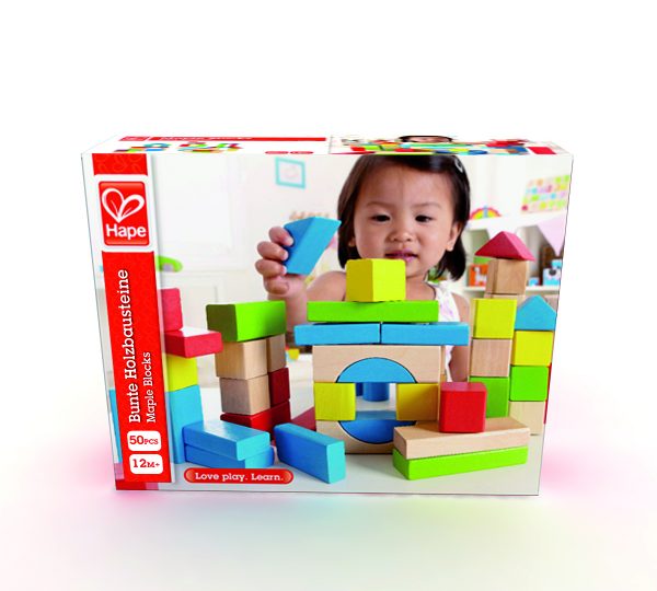 blokken 50 stuks - blokken - bouwen - speelgoed - hout - houten speelgoed - dn houten tol - de mouthoeve - boekel - winkel - hape - baby - peuter - kleuter