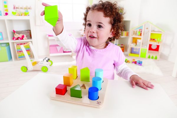 Vormen en kleuren sorteerder - color and shape sorter - hout - peuter - kleuter - hout - houten speelgoed - speelgoed - dn houten tol - de mouthoeve - boekel - winkel - hape