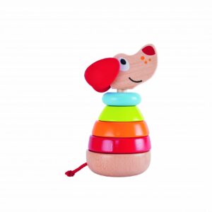 pepe sound stacker - blaffende stapel hond - blaffen - stapelen - hond - kleuren - baby - peuter - speelgoed - houten speelgoed - dn houten tol - de mouthoeve - boekel - winkel - hape