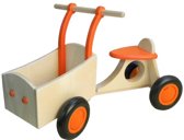 bakfiets - oranje - houten bakfiets - van dijk toys - van dijk - speelgoed - houten speelgoed - dn houten tol - de mouthoeve - boekel - winkel