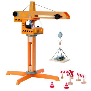 crane lift van hape - hijskraan - hout - Bouwen - speelgoed - houten speelgoed - e3011 - dn houten tol - de mouthoeve - boekel - winkel - hape - peuter - kleuter