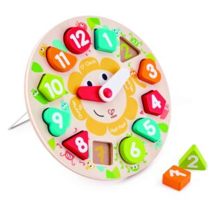 E1622 - puzzel - klok puzzel - chuncky clock puzzle - hout - klokkijken - hout - speelgoed - houten speelgoed - dn houten tol - kleuter - de mouthoeve - boekel - winkel - hape