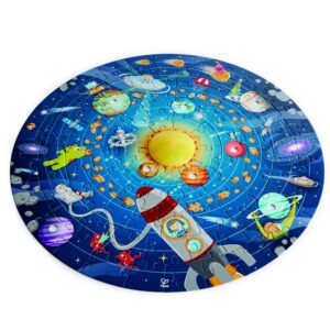 E1625 - puzzel - spellen - hout - solar system puzzle - zonnestelselpuzzel - ronde puzzel - hape - speelgoed - houten speelgoed - dn houten tol - de mouthoeve - boekel - winkel