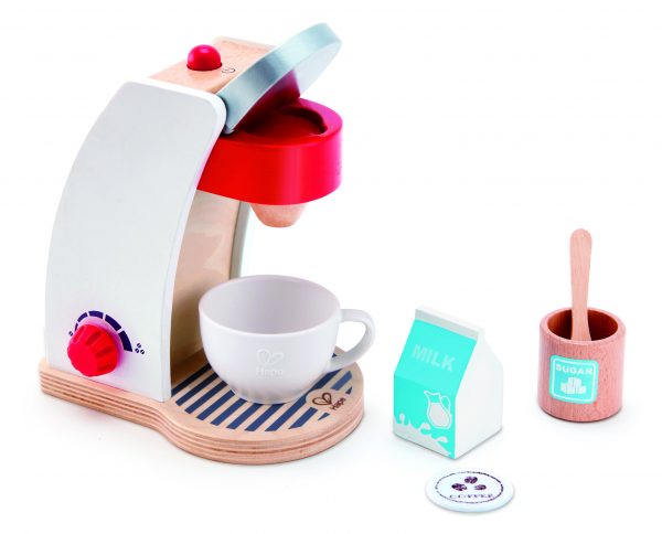 koffiezetapparaat - my coffee machine - speelgoed - hout - houten speelgoed - hape - E3146 - peuter - kleuter - vanaf 3 jaar - dn houten tol - de mouthoeve - boekel - winkel - keukentje - child