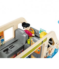 camper - adventure - hape - E3407 - speelgoed - houten speelgoed - kinder speelgoed - kleuter - peuter - vanaf 3 jaar - dn houten tol - de mouthoeve - boekel - winkel - kinderen - kamperen - child