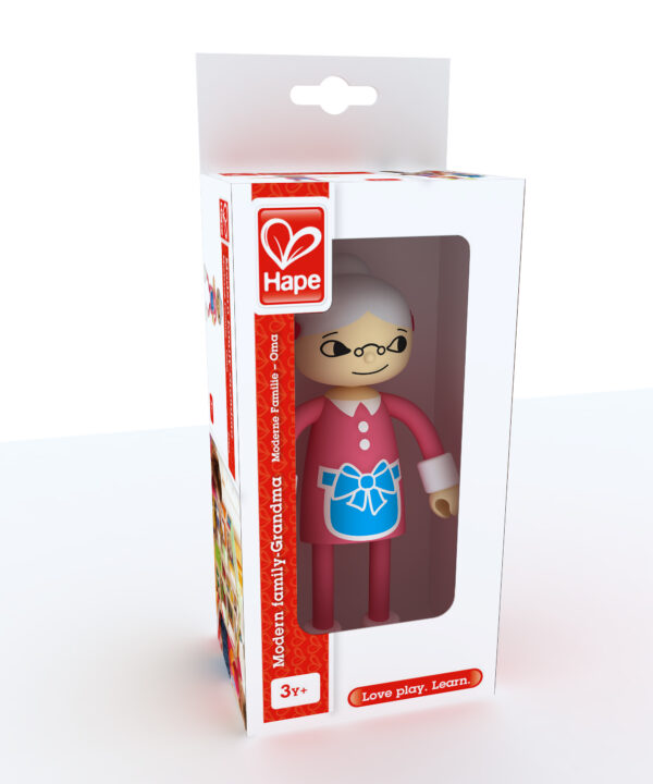 oma - grandma - modern family - hape - E3504 - speelgoed - houten speelgoed - kinder speelgoed - hout - verjaardagskado - verjaardagscadeau - kado - cadeau - peuter - kleuter - vanaf 3 jaar - poppenhuis - dn houten tol - de mouthoeve - boekel - winkel
