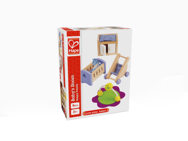 poppenhuis - babykamer - bedje - poppenhuisbedje - speelgoed - houten speelgoed - hape - E3459 - dn houten tol - de mouthoeve - boekel - speelgoedwinkel