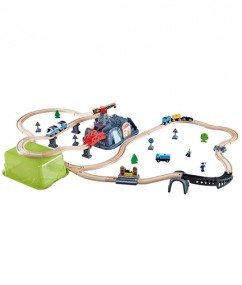 bouwset - trein bouwset - railway bucket builder set - hape - treinen - trein - speelgoedtrein - speelgoed treinbaan - E3764 - trein- speelgoed - houten speelgoed - dn houten tol - de mouthoeve - boekel