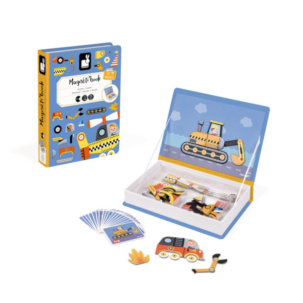 racers - voertuigen - magneetboek - magnetibook - dieren- janod - webshop - magneten - educatief speelgoed - speelgoed - houten speelgoed - dn houten tol - de mouthoeve - boekel