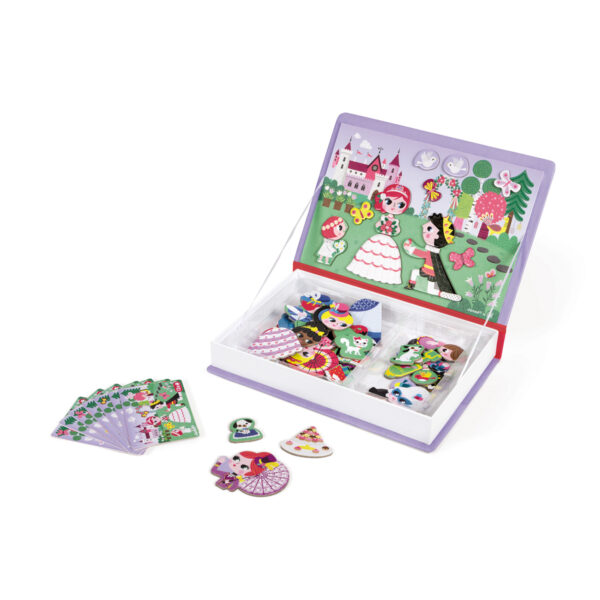 magneetboek - magnetibook -prinsessen - janod - webshop - magneten - educatief speelgoed - speelgoed - houten speelgoed - dn houten tol - de mouthoeve - boekel - verkleedfeest - meisjes - prinsessen - verjaardags cadeau kind