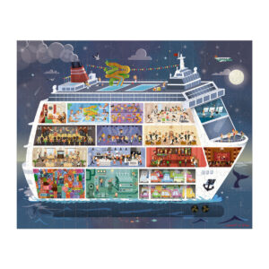 Janod Puzzel - Cruiseschip - puzzels - twee in 1 koffer - 100 stukjes - 200 stukjes - janod puzzel - janod - puzzel in koffer - speelgoed - houten speelgoed - educatief speelgoed - dn houten tol - de mouthoeve - boekel - shop - speelgoedwinkel boekel