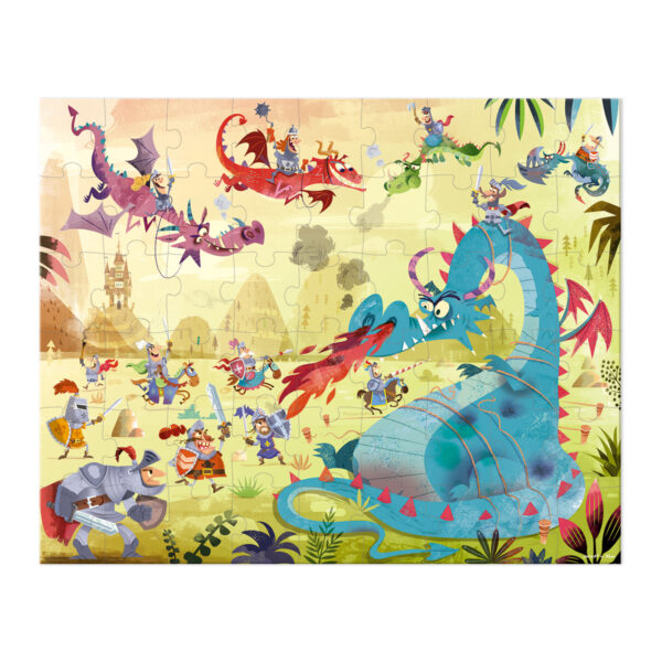 draken - puzzel draken - Janod Puzzel - puzzel - puzzel in koffer - meisjes puzzel - jongens puzzel -kinder puzzel - kartonnen puzzel - speelgoed - educatief speelgoed - houten speelgoed - dn houten tol - de mouthoeve - boekel - shop - winkel - speelgoedwinkel boekel - janod