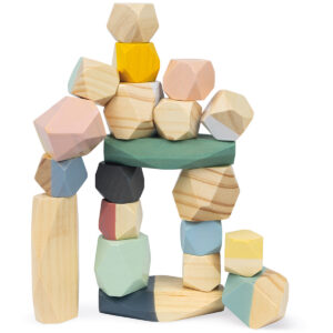 Janod Sweet Cocoon - Stapelstenen - houten stenen - houten stapel stenen - janod - speelgoed - houten speelgoed - educatief speelgoed - blokken - dn houten tol - de mouthoeve - boekel - speelgoedwinkel boekel - shop - webshop