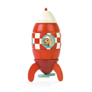 magneten raket - raket - raket kuifje - janod - speelgoed - educatief speelgoed - houten speelgoed - dn houten tol - de mouthoeve - boekel - shop - winkel - kinder speelgoed - magneet