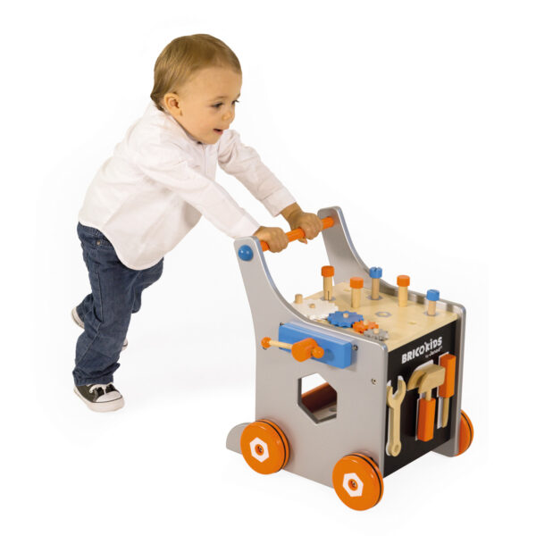 Janod Brico''kids - DIY magnetische trolley - activety center - houten speelgoed - dreumes - peuter - Magnetische trolley - kinder gereedschap - speelgoed - houten speelgoed - educatief speelgoed - dn houten tol - de mouthoeve - boekel