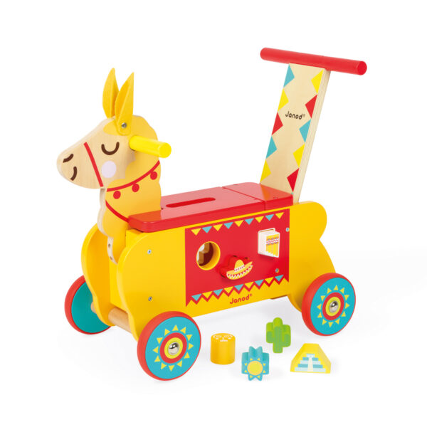 Janod Loopauto Lama - loopauto - lama - houten loopauto - houten lama - janod - speelgoed - houten speelgoed - educatief speelgoed - dn houten tol - de mouthoeve - boekel - speelgoedwinkel boekel - shop - winkel