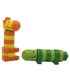 Houten stapel dieren - hout - Stacking Friends - beleduc - speelgoed - houten speelgoed - educatief speelgoed - motoriek - speelgoedwinkel boekel - dn houten tol - de mouthoeve