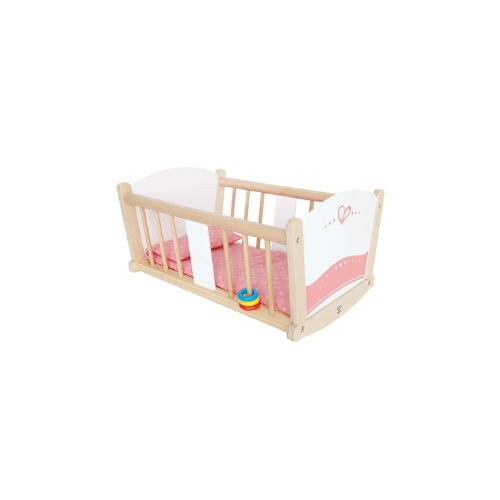 poppen bed - poppen wieg - houten poppen bed - hape - E3601 - speelgoed - houten speelgoed - educatief speelgoed - dn houten tol - de mouthoeve - speelgoedwinkel boekel