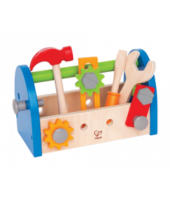 Fix-It Tool Box - gereedschapskist - houten gereedschapskist - hape - E3001 - speelgoed - houten speelgoed - educatief speelgoed - dn houten tol - de mouthoeve - speelgoedwinkel boekel