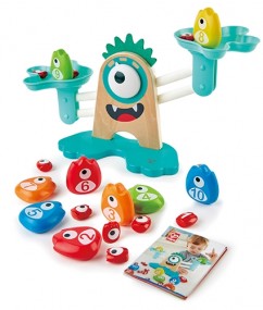 weegschaal - Monster Math Scale - monster weegschaal - leerzaam - wegen - speelgoed - houten speelgoed - educatief speelgoed- dn houten tol - de mouthoeve - speelgoedwinkel boekel - hape - monsters
