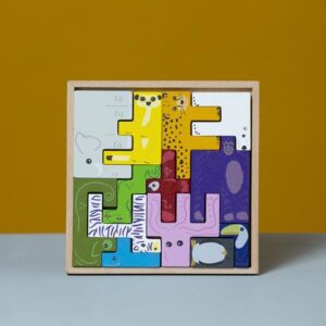 puzzel - houten puzzel - dieren puzzel - superblocco - dieren - blokken - stapelblokken - 3d dierenpuzzel - dn houten tol - de mouthoeve - boekel - speelgoedwinkel - webshop