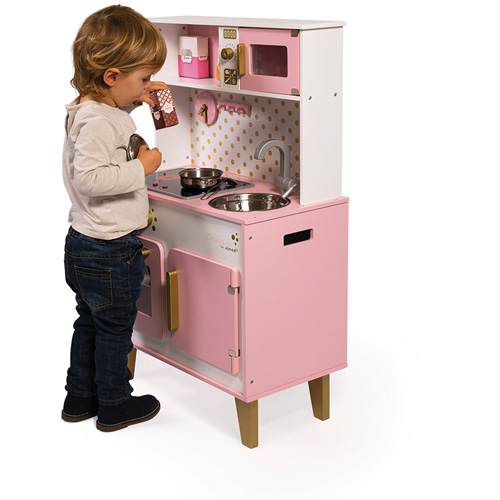 keukentje - houten keukentje - janod - candy chic - roze - houten speelgoed - kraamcadeau - gender party - babyshower - baby - peuter - kleuter - dreumes - educatief - leerzaam - duurzaam - webshop - boekel - speelgoedwinkel - dn houten tol - de mouthoeve - pannetjes - kinder keukentje