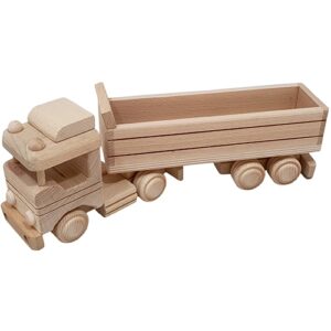 vrachtwagen - oplegger - houten speelgoed - voertuigen - beukenhout - dn houten tol - de mouthoeve - boekel - kraamcadeau - gender party - baby shower - boekel speelgoedwinkel - webshop