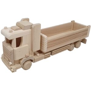 vrachtwagen - truck - houten voertuigen - beukenhout - houten speelgoed - kraamcadeau - verjaardag - baby shower - dn houten tol - speelgoedwinkel - boekel - webshop - de mouthoeve