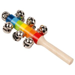 bellen stok - goki - bell stick with 13 bells - 13 bellen - muziekinstrument - muziek - peuter - kleuter - 61913 - speelgoedwinkel - webshop - kraamcadeau - babyshower - dn houten tol - de mouthoeve - boekel