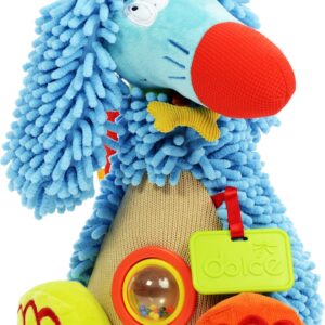 Afghaanse hond - knuffel - educatief - duurzaam - activiteitenknuffel - spiegeltje - baby aap - dreumes - toys - dolce - dn houten tol - de mouthoeve - boekel - houten speelgoed - speelgoedwinkel - webshop