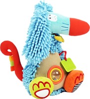 Afghaanse hond - knuffel - educatief - duurzaam - activiteitenknuffel - spiegeltje - baby aap - dreumes - toys - dolce - dn houten tol - de mouthoeve - boekel - houten speelgoed - speelgoedwinkel - webshop