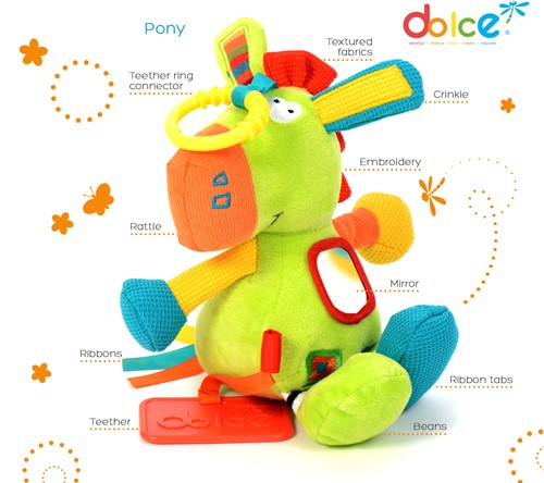 lente pony - verjaardag - kraamcadeautje - origineel - baby - knuffel - educatief - duurzaam - activiteitenknuffel - spiegeltje - baby aap - dreumes - toys - dolce - dn houten tol - de mouthoeve - boekel - houten speelgoed - speelgoedwinkel - webshop