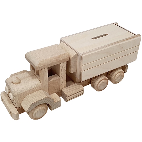 voertuigen - beukenhout - vrachtwagen - spaarpot - duurzaam - educatief - cadeau - verjaardag - mannen - kinderen - dn houten tol - de mouthoeve - boekel - speelgoedwinkel - webshop