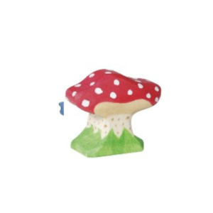 paddenstoel - rood met witte stippen - hen - houten dieren - holztiger - open ended play - goki - duurzaam - educatief - gemert- dn houten tol - trendy - speelgoedwinkel -