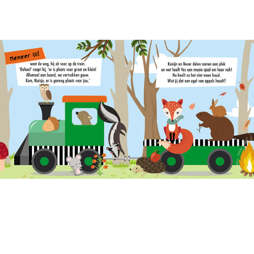 puzzeltrein bosdieren - doos - cadeaubox - kinderboek - lantaarn - bosdieren - kijk en voel - boerderijdieren - dino - bos - zoeken - lezen - leesboek - educatief - cadeautje - kado - leerzaam - speurenboek - dn houten tol - speelgoedwinkel - webshop - online shoppen - vanaf 3 jaar - de mouthoeve - boekel - webshop - motoriek