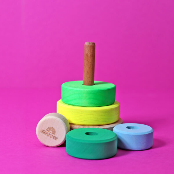 grimm's - stapeltoren - neon - kleuren - vanaf 1 jaar - verjaardag - open end play - open eind speelgoed - houten speelgoed - verantwoord - eerlijk - handgemaakt - lindehout - nieuw - kinderopvang - koop lokaal - speelplezier - recyclebaar - baby - dreumes - peuter - kleuter - dn houten tol - Gemert - duurzaam - educatief - wooden toys - eerlijk - trendy - open ended learning - natural - kleurrijk - bso - vrijeschool - pedagogisch - motoriek - antroposofisch - groen - green - 15010