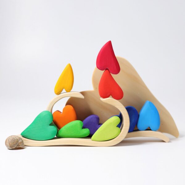 grimm's - stapeltoren - neon - kleuren - vanaf 1 jaar - verjaardag - open end play - open eind speelgoed - houten speelgoed - verantwoord - eerlijk - handgemaakt - lindehout - nieuw - kinderopvang - koop lokaal - speelplezier - recyclebaar - baby - dreumes - peuter - kleuter - dn houten tol - Gemert - duurzaam - educatief - wooden toys - eerlijk - trendy - open ended learning - natural - kleurrijk - bso - vrijeschool - pedagogisch - motoriek - antroposofisch - stapelaar - 10177 - fsc - montessori - Rainbow Hearts