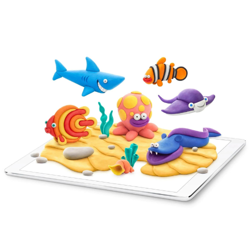hey clay - vissen - nemo - walvis - haai - HeyClay – Ocean – 15 cans - kleien - app - kleurrijk - knutselen - kinderklei - foam - speelgoedwinkel - dn houten tol - gemert - kinderen - trendy - verantwoord - webshop - koop online - koop ook online lokaal - duurzaam - educatief - motoriek - speelgoed