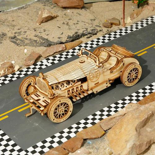 bouwpakket - robotime - volwassenen - houten bouwpakket - duurzaam - educatief - knutselen - Robotime Grand Prix Car - modelbouw - miniatuur - Rokr - dn houten tol - speelgoedwinkel - gemert