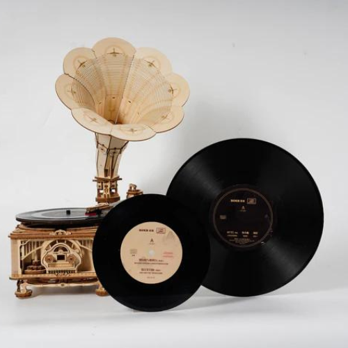 bouwpakket - robotime - volwassenen - houten bouwpakket - duurzaam - educatief - knutselen - Robotime Classical Gramophone (Elektrisch Model) - modelbouw - miniatuur - Rokr - dn houten tol - speelgoedwinkel - gemert