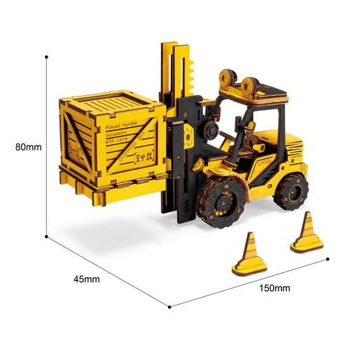 bouwpakket - robotime - volwassenen - houten bouwpakket - duurzaam - educatief - knutselen - Robotime Forklift - vorkheftruck - modelbouw - miniatuur - Rokr - dn houten tol - speelgoedwinkel - gemert