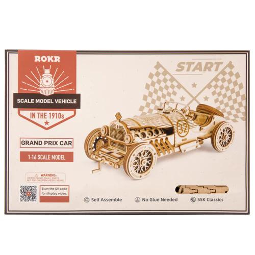 bouwpakket - robotime - volwassenen - houten bouwpakket - duurzaam - educatief - knutselen - Robotime Grand Prix Car - modelbouw - miniatuur - Rokr - dn houten tol - speelgoedwinkel - gemert