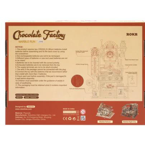 bouwpakket - robotime - volwassenen - houten bouwpakket - duurzaam - educatief - knutselen - Robotime Chocolate Factory Marble Run - chocolade - modelbouw - miniatuur - Rokr - dn houten tol - speelgoedwinkel - gemert