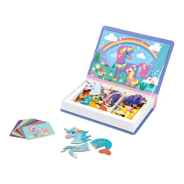 Magneetboek - unicorns - eenhoorn - magnetisch - janod - magnetibook - duurzaam - houten speelgoed - educatief - motoriek - gemert - dn houten tol - speelgoedwinkel - trendy - koop lokaal - webshop - bso - verantwoord - scholen - montessori - kinderopvang - kinderspeelgoed - verjaardag - voor onderweg